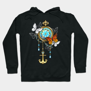 Compass with Butterflies Hoodie